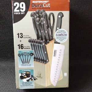 MasterChef DuraCut 29-Piece Black Cutlery Set